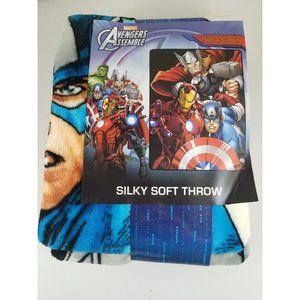 Marvel Avengers Assemble Silky Soft Throw 40" X 50" Cuddle 100% Polyester Thor